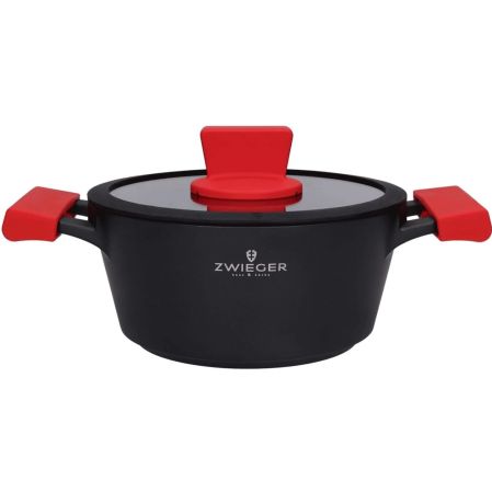 Zestaw garnków Zwieger Obsidian 6 el. Aluminium Nieprzywierająca