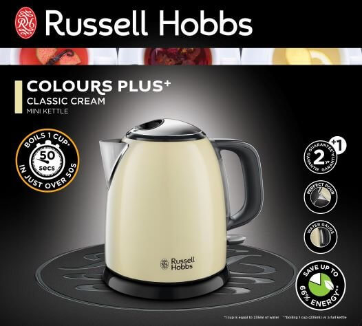 Czajnik Russell Hobbs Colours Plus+ classic cream mini