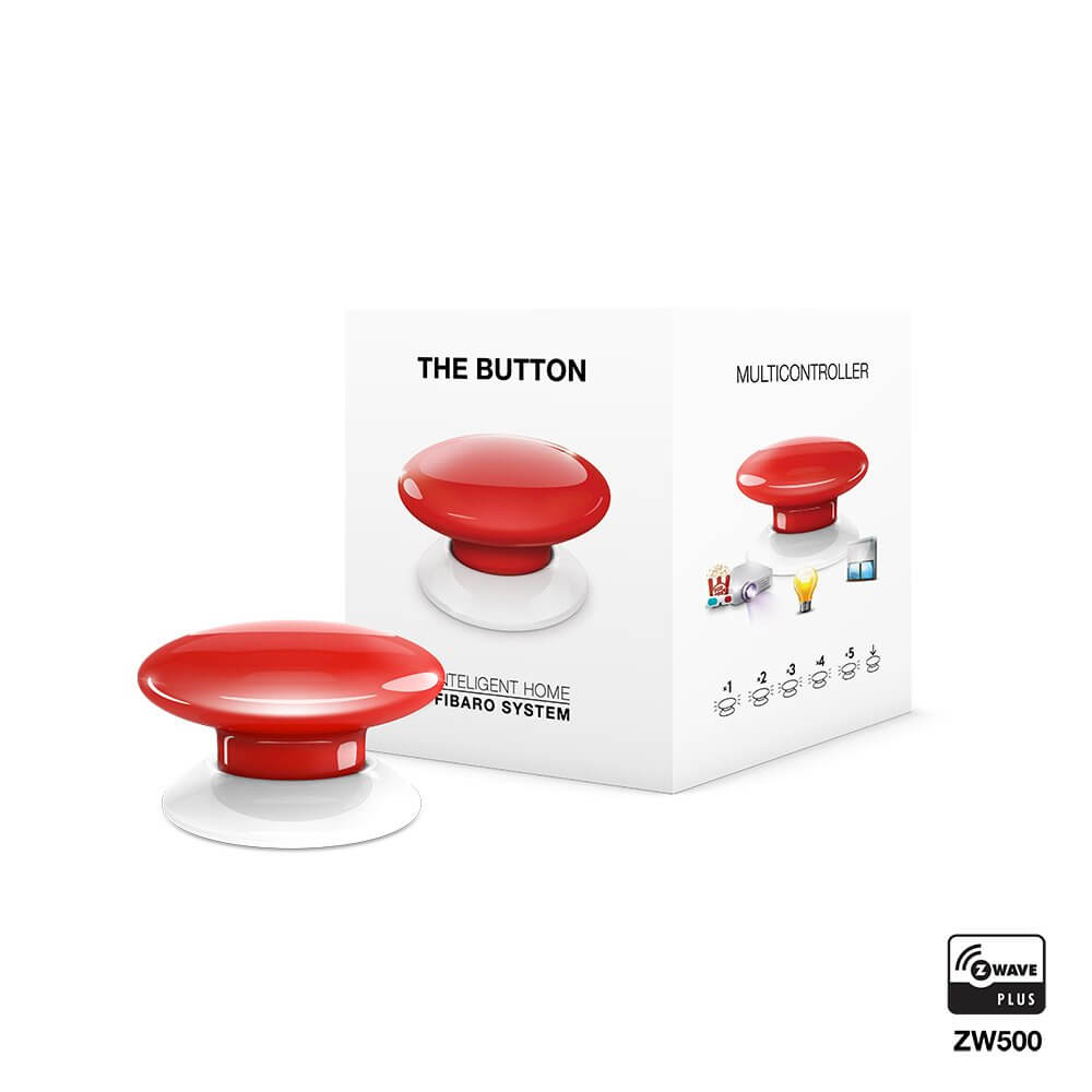 The Button (bezprzewodowy kontroler scen) Fibaro FGPB-101-3 ZW5 (czerwony)